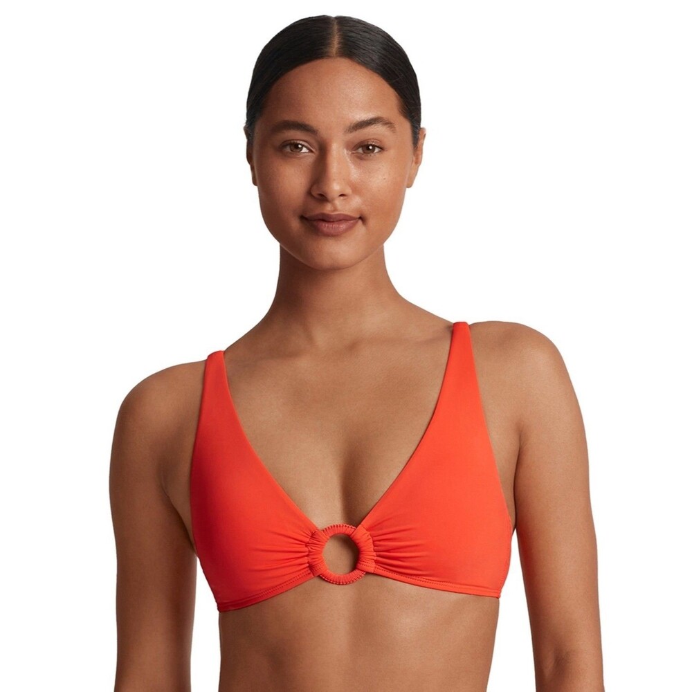 Lauren Ralph Lauren Women's Macrame Ring Bikini Top Persimmon Size 8 NWT